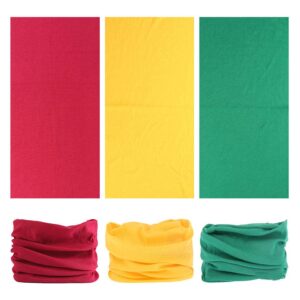 VANCROWN Neck Gaiter Headband Headwear Head Wrap Face Mask Magic Scarf Bandana for Men and Women (12PCS.Solid Color.4)