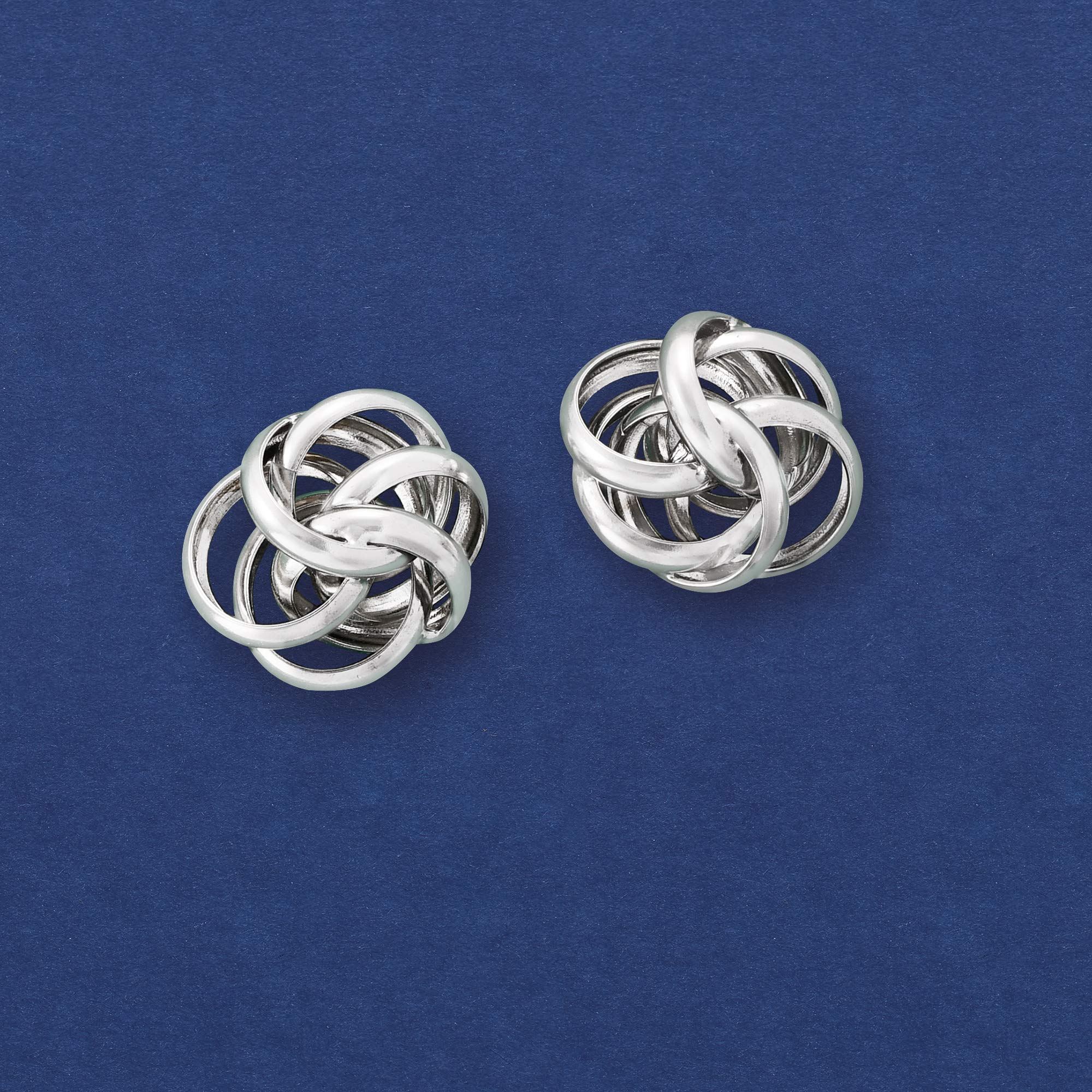 Ross-Simons Italian Sterling Silver Love Knot Earrings