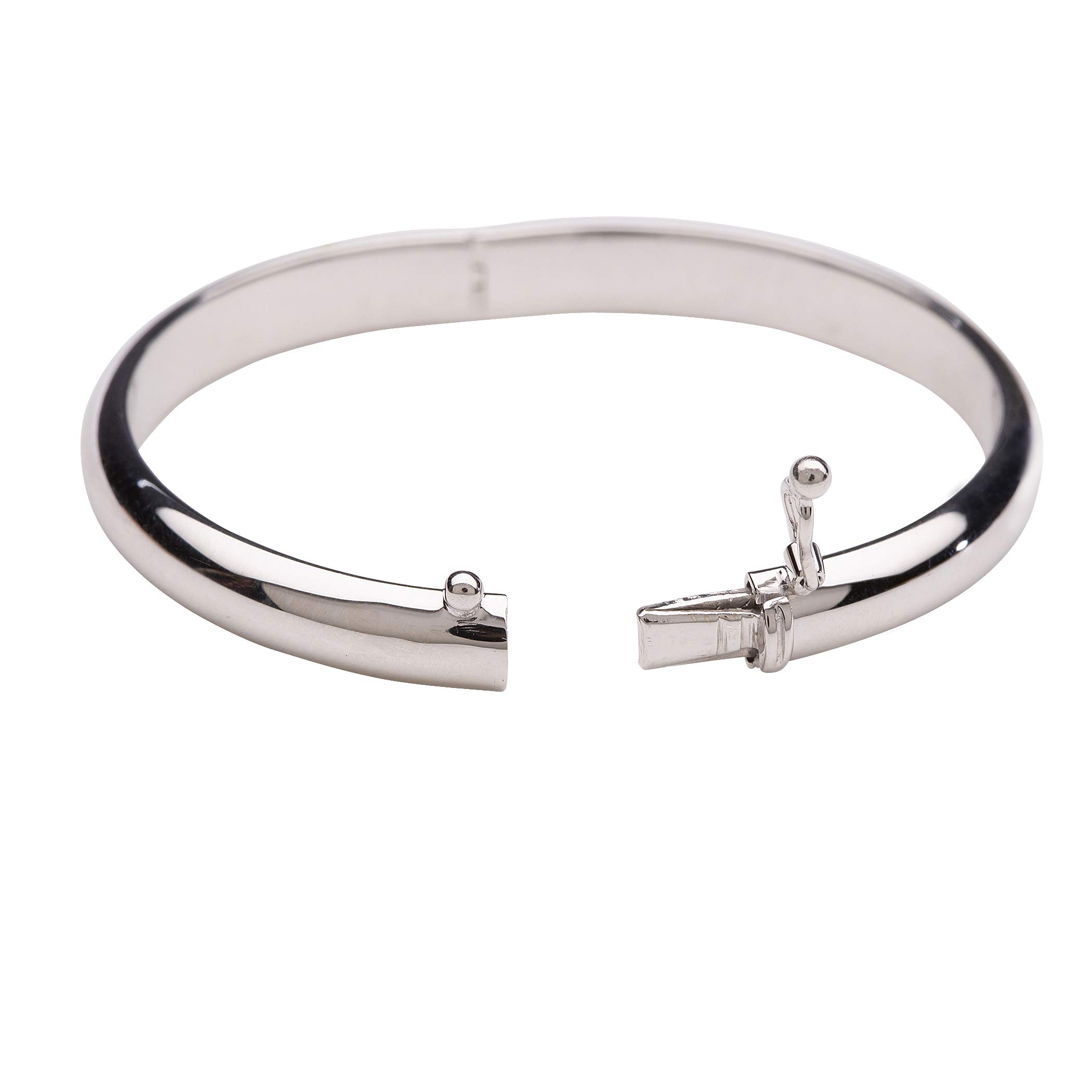 Children's .925 Sterling Silver Baby Bangle Bracelet for Babies, Toddlers and Little Girls (Child-Medium)