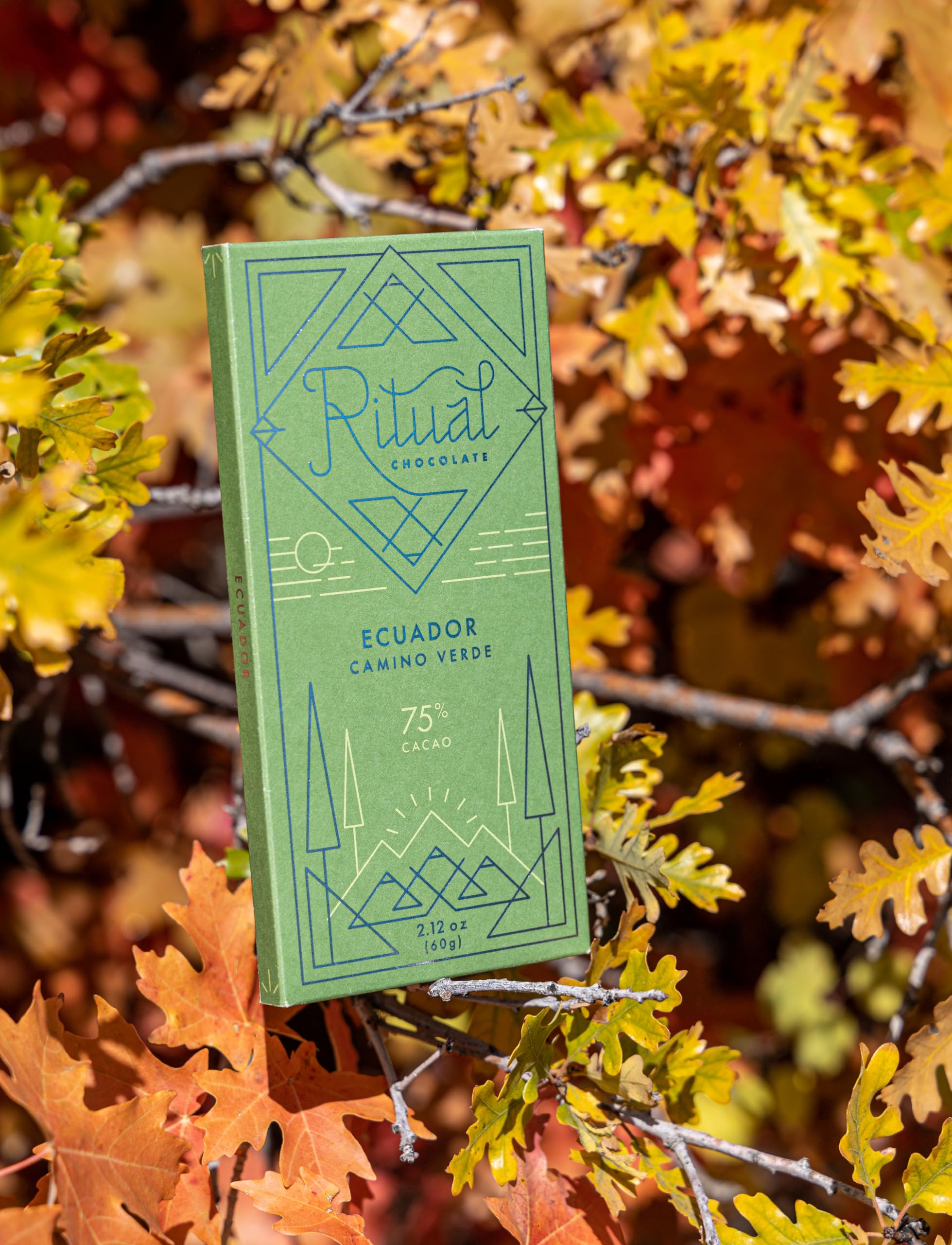 Ritual Dark Chocolate Bar, Ecuador 75% Cacao, Notes of Graham Cracker, Honey & Fudge, 2.12 oz