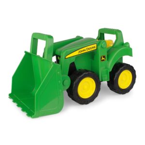 john deere big scoop tractor toy with loader - officially licensed john deere tractor toys - toddler sand toys ages 3 years and up - 15 inch