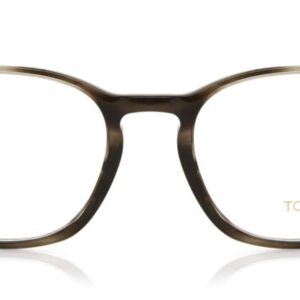 Tom Ford Rectangular Eyeglasses TF5505 005 Striated Gray 52mm FT5505