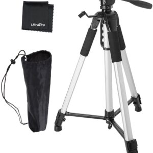 UltraPro 72" Inch Aluminum Camera Tripod Bundle for Canon, Nikon, Sony, Samsung, Olympus, Panasonic, Pentax, and All Digital Cameras, Includes UltraPro Microfiber Cleaning Cloth