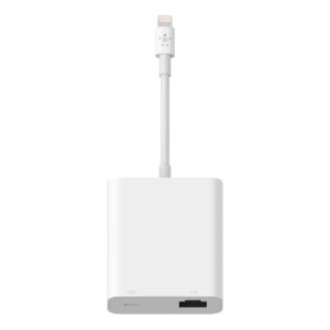 Belkin Ethernet & Power Adapter W/ Lightning Connector - Dual Port Ethernet Splitter for Apple iPad Pro, iPad Mini, iPad Air & iPhone Charger - 480 Mbps Ethernet speeds & 12W Power Delivery