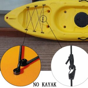 YYST Sit - in Kayak Bungee Rigging Kit 8 Feet Black with screws and rivets