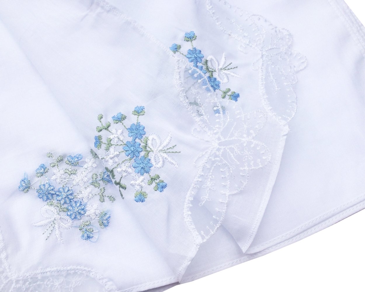 Cotton Embroidered Ladies Lace Handkerchiefs Pack ¡­