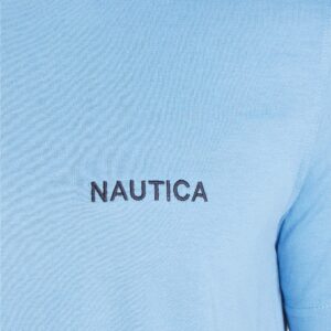 Nautica Men's Short Sleeve Crew Neck T-Shirt, Rivieria Blue Solid, Large