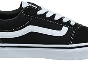 Vans Men's Ward Sneaker, Black Suede Canvas Black White C24, 14