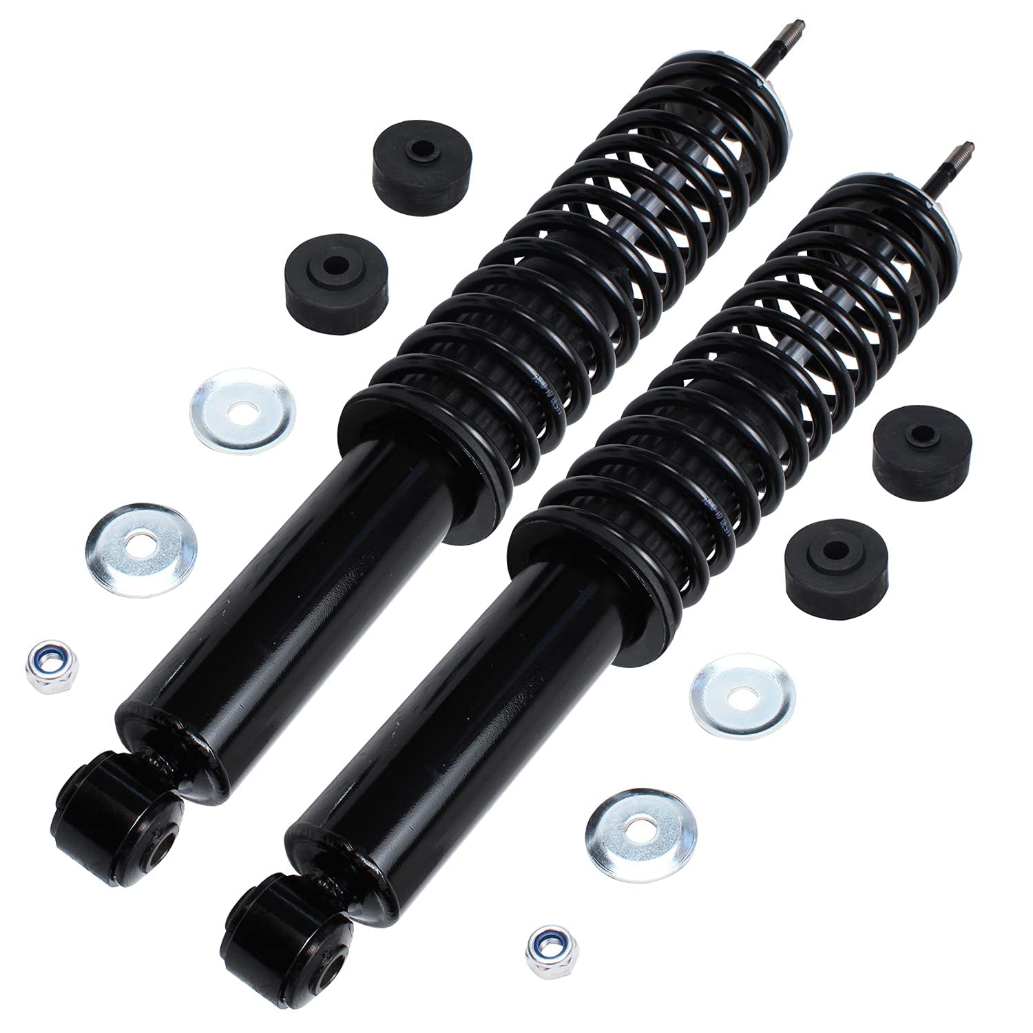 Detroit Axle - 4WD Front Struts for 97-02 Ford Expedition 98-02 Lincoln Navigator Complete 2 Struts with Coil Spring 1998 1999 2000 2001 2002 Replacement Ready Struts Shocks Assembly Conversion Kit