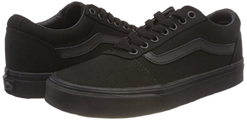 Vans Men's Ward Canvas Sneaker, Black/Black, 15