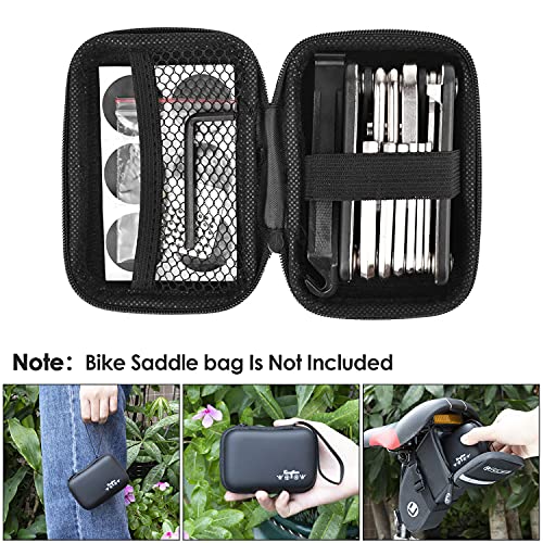 WOTOW Bike Repair Tool Kit - 16 in 1 Bicycle Multitool Portable Mountain Bike Tool Cycling Maintenance, Bike Hex Key Wrench & Bike Tube Patch Kit & Tire Lever & Hard Carrying Case (16 in 1 Tool)