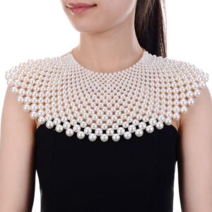 Jerollin Chunky CCB Resin Beads Chain Choker Statement Necklace Women Fashion Jewelry White