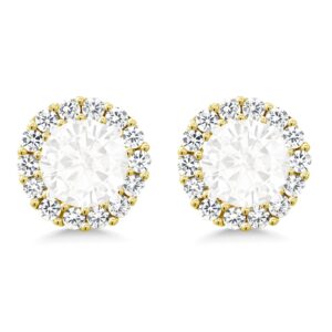 Gem Stone King 18K Yellow Gold Plated Silver Earring Jackets Fits 5MM Round Studs