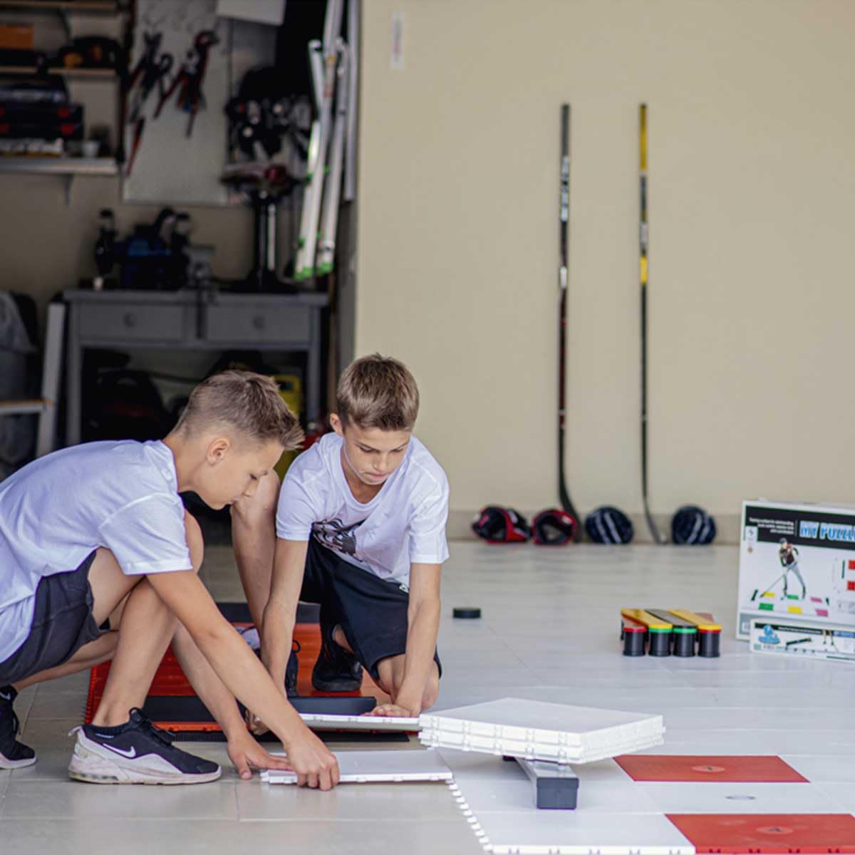 Hockey Revolution My Training Surface - Professional Dryland Flooring Tile Kit for Stickhandling Training Off-ice Hockey Trainer