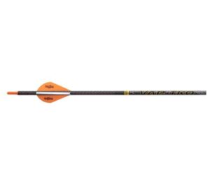 victory archery vap tko elite low torque 300 spine fletched - 6 pack, black