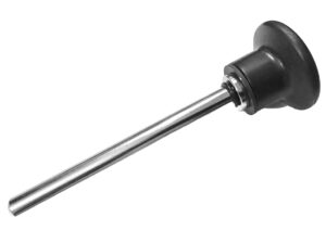 sbds magnetic pin, tensile 2-1/4" to 2-1/2" grip length (3/8" dia steel shaft) universal weight stack heavy duty selector key - deluxe jumbo 1-3/4" dia black round knob - detent hitch pins