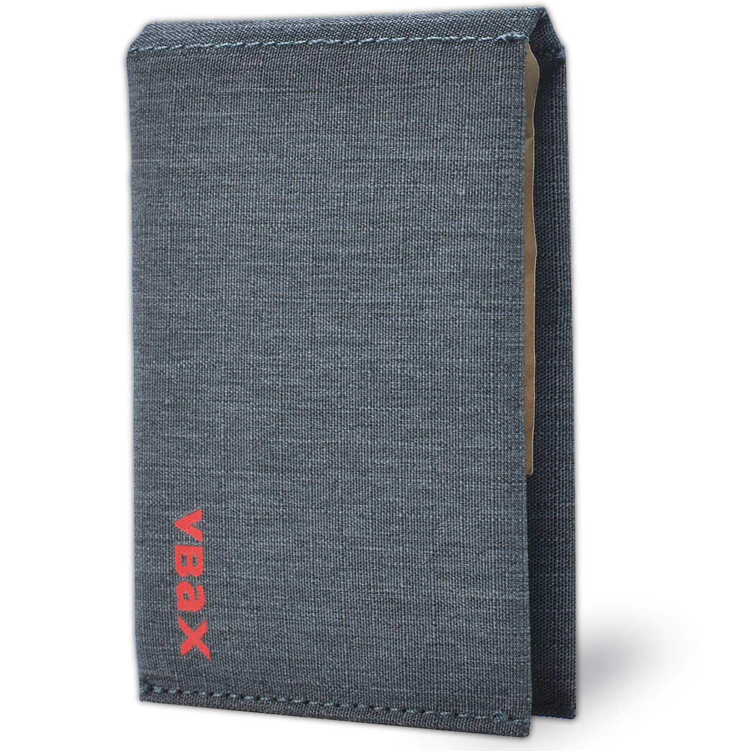 VBAX Microfiber Waterproof RFID Slim Bifold Wallet for Men - Minimalist Front Pocket Card Holder Holds up to 10 Cards and Cash, Grey Ash