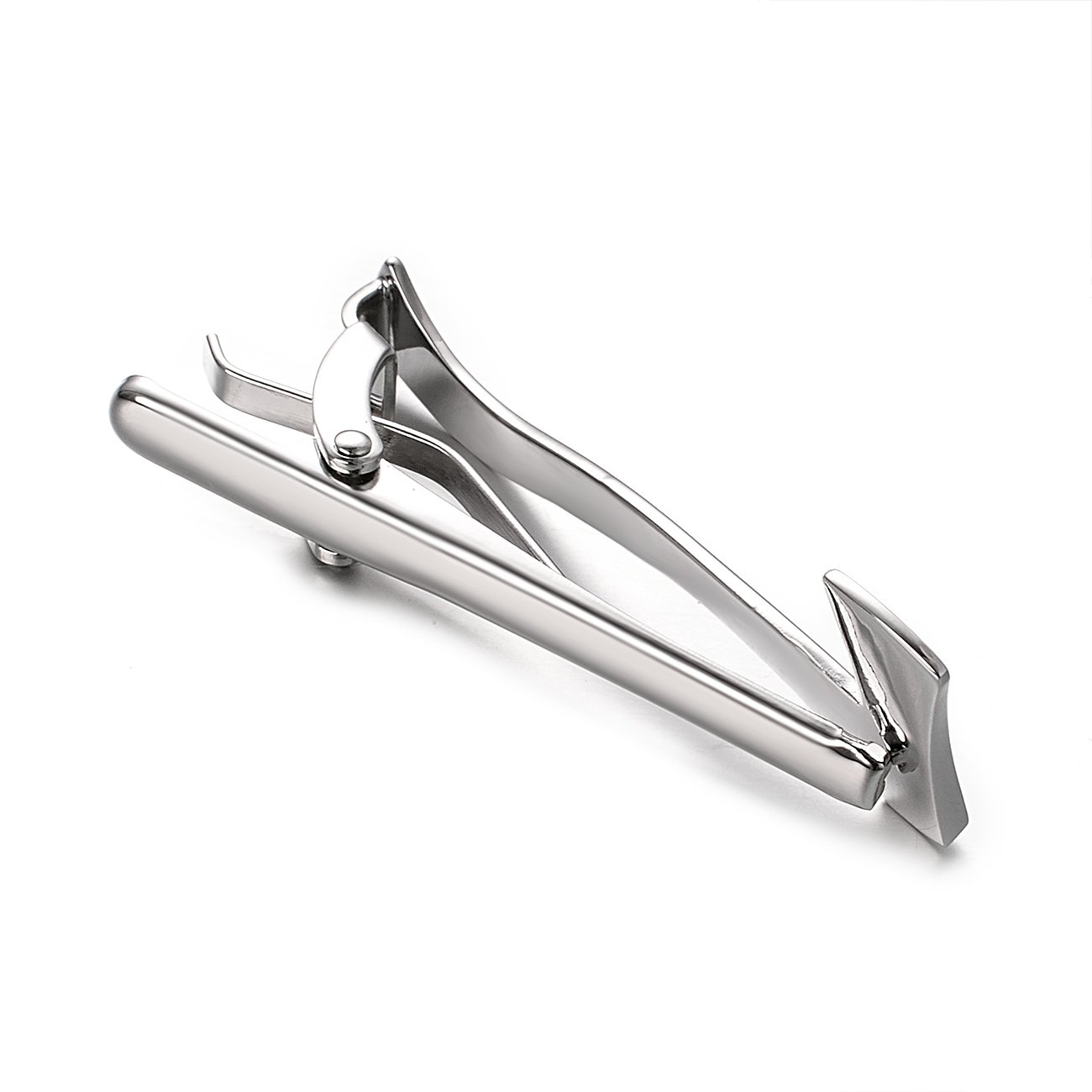 Yoursfs Axe Tie Clip for Men Stainless Steel Slim Tool Tie Pins and Clips One Piece White Gold Plated