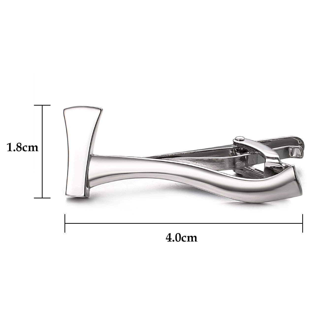 Yoursfs Axe Tie Clip for Men Stainless Steel Slim Tool Tie Pins and Clips One Piece White Gold Plated