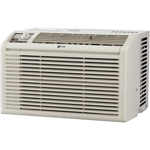 LG 5,000 BTU Window Air Conditioner, 115V, AC Window Unit Cools 150 Sq.Ft. (10' x 15' Room Size), Perfect for Bedrooms, Quiet AC with 2 Cooling & Fan Speeds, 2-Way Air Deflection, and Washable Filter