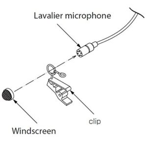 Tascam TM-10LB Lavalier Microphone, Black