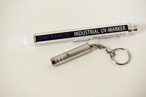 Opticz Blacklight Reactive Invisible Blue Ink Industrial UV Marker with UV Light