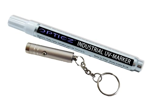 Opticz Blacklight Reactive Invisible Blue Ink Industrial UV Marker with UV Light