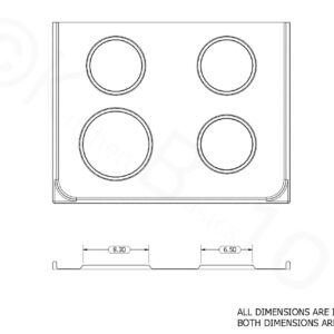 KITCHEN BASICS 101 Made in the USA 4 Pack (2) 6" & (2) 8" Replacement Chrome Drip Pans for Whirlpool W10278125 W10196405 W10196406