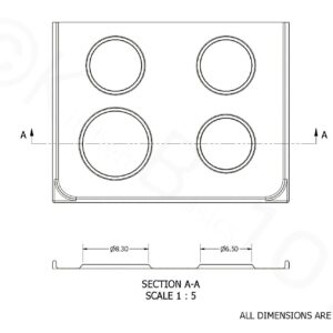 KITCHEN BASICS 101 Made in the USA 4 Pack (2) 6" & (2) 8" Replacement Chrome Drip Pans for Whirlpool W10278125 W10196405 W10196406