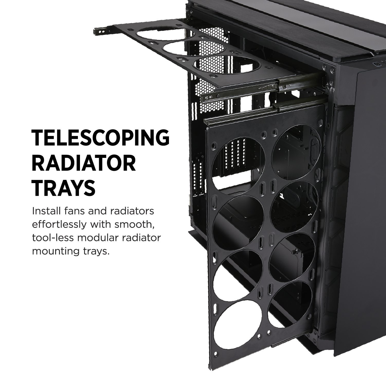 Corsair Obsidian Series 1000D Super-Tower Case, Smoked Tempered Glass, Aluminum Trim, Integrated Commander PRO fan and lighting controller