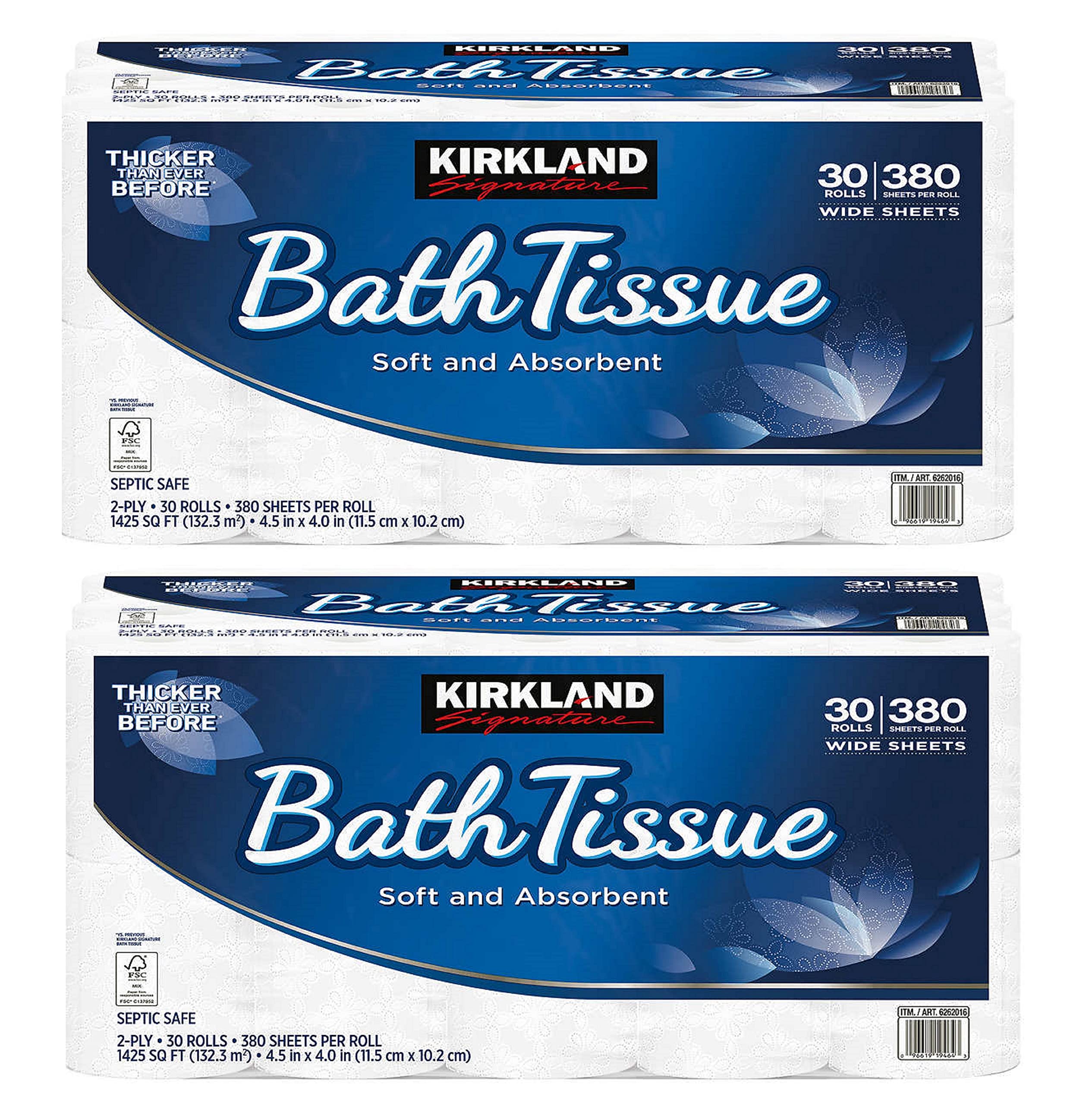 Kirkland Signature Bath Tissue, 2-Ply, 425, 2 Pack (30 count)