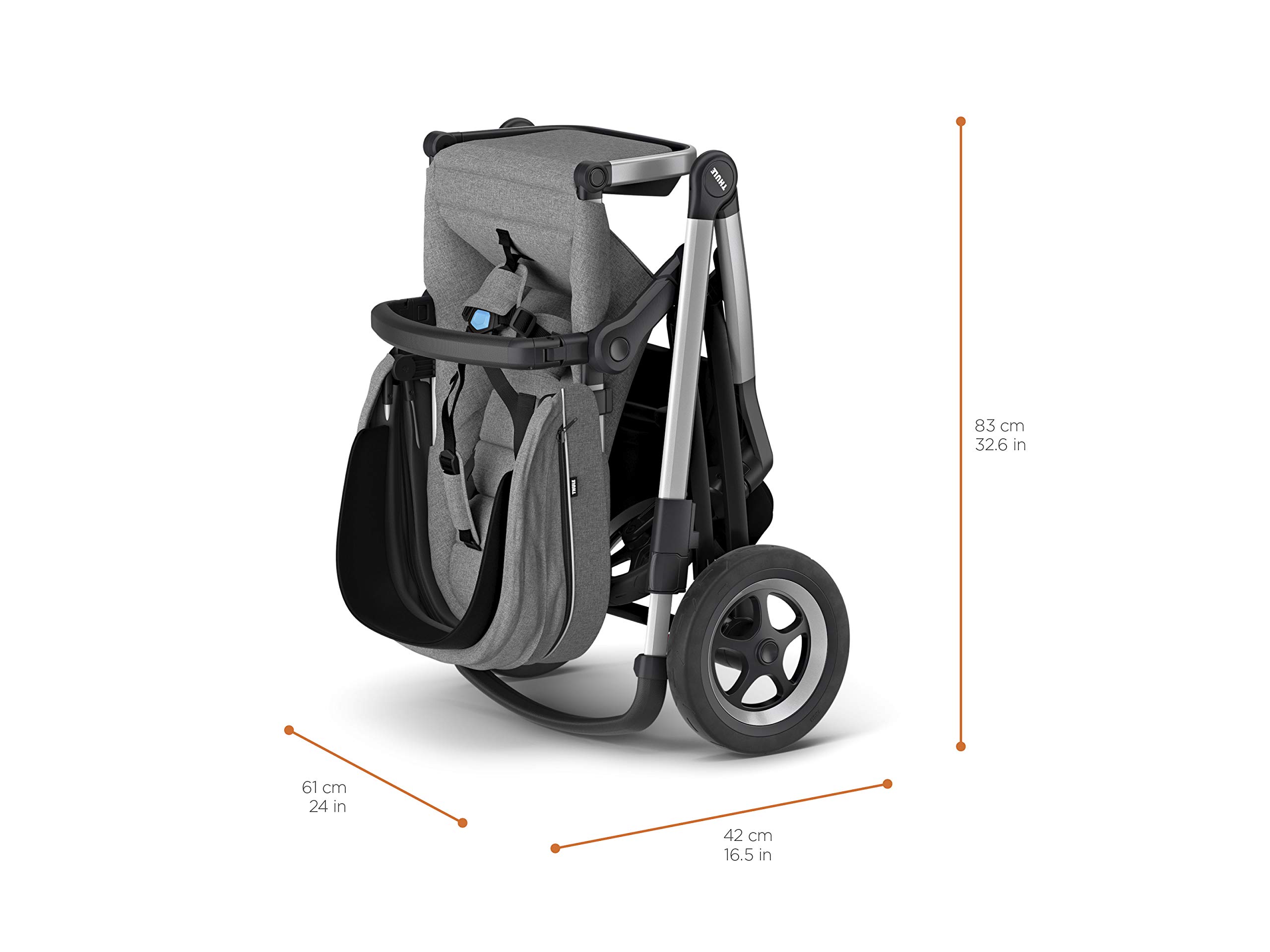 Thule Sleek City Stroller, Grey Melange