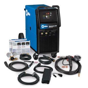 miller 951684 syncrowave 210 tig mig spoolmate 150 package - multiprocess stick, mig & ac/dc tig welder machine - multi process welding machine with tig torch, foot control & mig welder gun