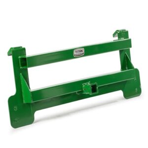 titan attachments receiver mount plate fits front loader hook and pin connection, 2" receiver hitch, 3000 lb weight capacity, green finish steel mount plate adapter