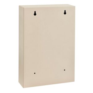 Global Industrial Medical Security Cabinet, 8" W x 2-5/8"D x 12-1/8"H, Dual Key Locks, Beige