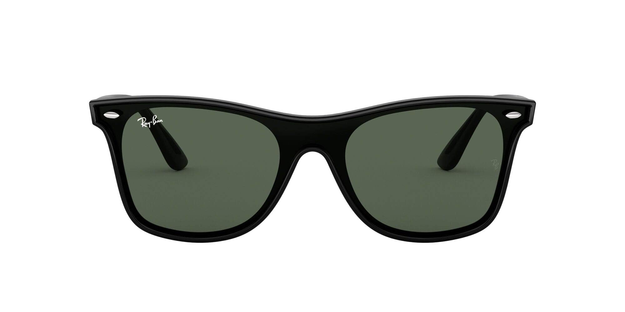 Ray-Ban Rb4440n Blaze Wayfarer Square Sunglasses, Black/Dark Green, 41 mm