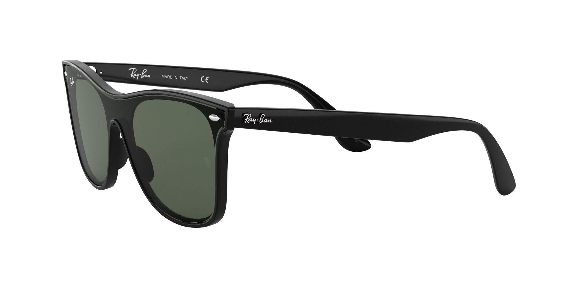 Ray-Ban Rb4440n Blaze Wayfarer Square Sunglasses, Black/Dark Green, 41 mm