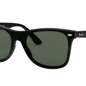 Ray-Ban Rb4440n Blaze Wayfarer Square Sunglasses, Black/Dark Green, 41 mm