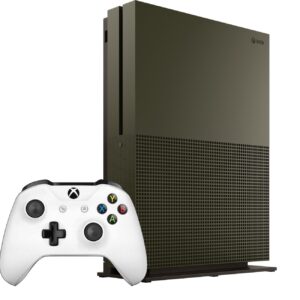 xbox one s 1tb military green special edition console and white controller (renewed)