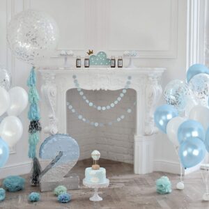 Treasures Gifted Metallic Light Blue Balloons - Baby Blue Balloons, Pastel Blue Balloons 12 Inch - Pastel Latex Balloons, Dusty Blue Balloons - Sky Blue Balloons - Metallic Blue Balloons 72