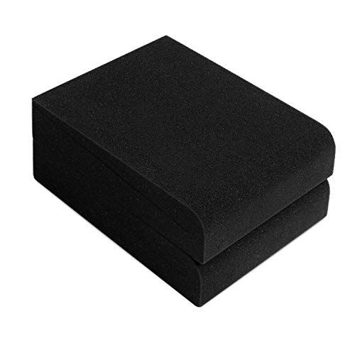 Sound Addicted - Studio Monitor Isolation Pads for 3-4.5 inches Small Speakers, Pair of 2 High Density Dampening Acoustic Stands Foam which Fits Most Bookshelf’s and Desktops | SMPad 4