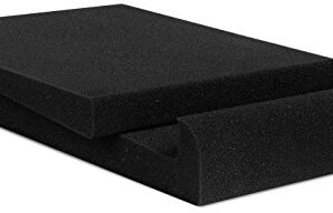 Sound Addicted - Studio Monitor Isolation Pads for 3-4.5 inches Small Speakers, Pair of 2 High Density Dampening Acoustic Stands Foam which Fits Most Bookshelf’s and Desktops | SMPad 4