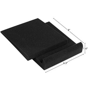 Sound Addicted - Studio Monitor Isolation Pads for 3-4.5 inches Small Speakers, Pair of 2 High Density Dampening Acoustic Stands Foam which Fits Most Bookshelf’s and Desktops | SMPad 4