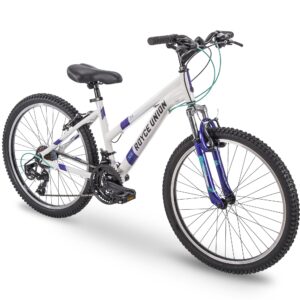 royce union rtt 24" womens 21-speed mountain bike, 15 inch aluminum frame, trigger shift, white (74418)