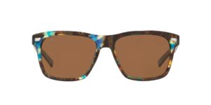 costa del mar mens aransas round sunglasses, shiny ocean tortoise/copper polarized-580g, 58 mm