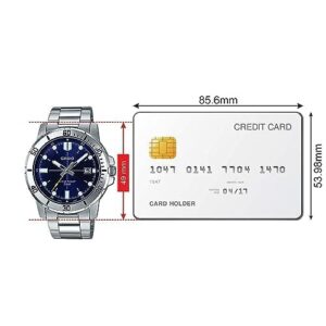 Casio MTP-VD01D-2EV Men's Enticer Stainless Steel Blue Dial Casual Analog Sporty Watch