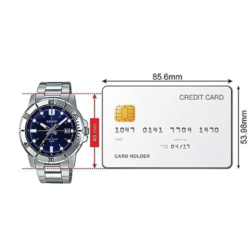 Casio MTP-VD01D-2EV Men's Enticer Stainless Steel Blue Dial Casual Analog Sporty Watch