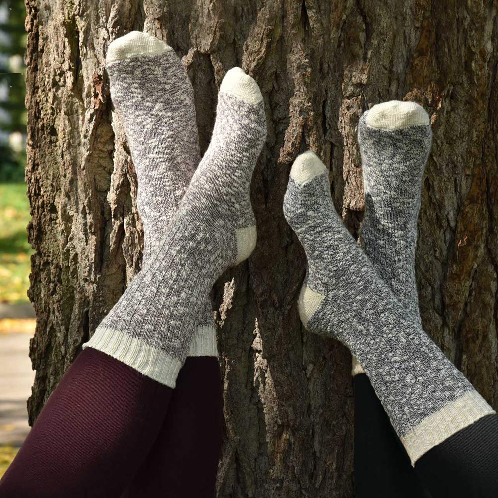 Maggie's Organics - Organic Cotton Ragg Socks for Women & Men - 1 Pair - Unisex - Casual, Loose Nubby Knit, & Relaxed - Outdoor - Soft - Long Lasting - Made In The USA