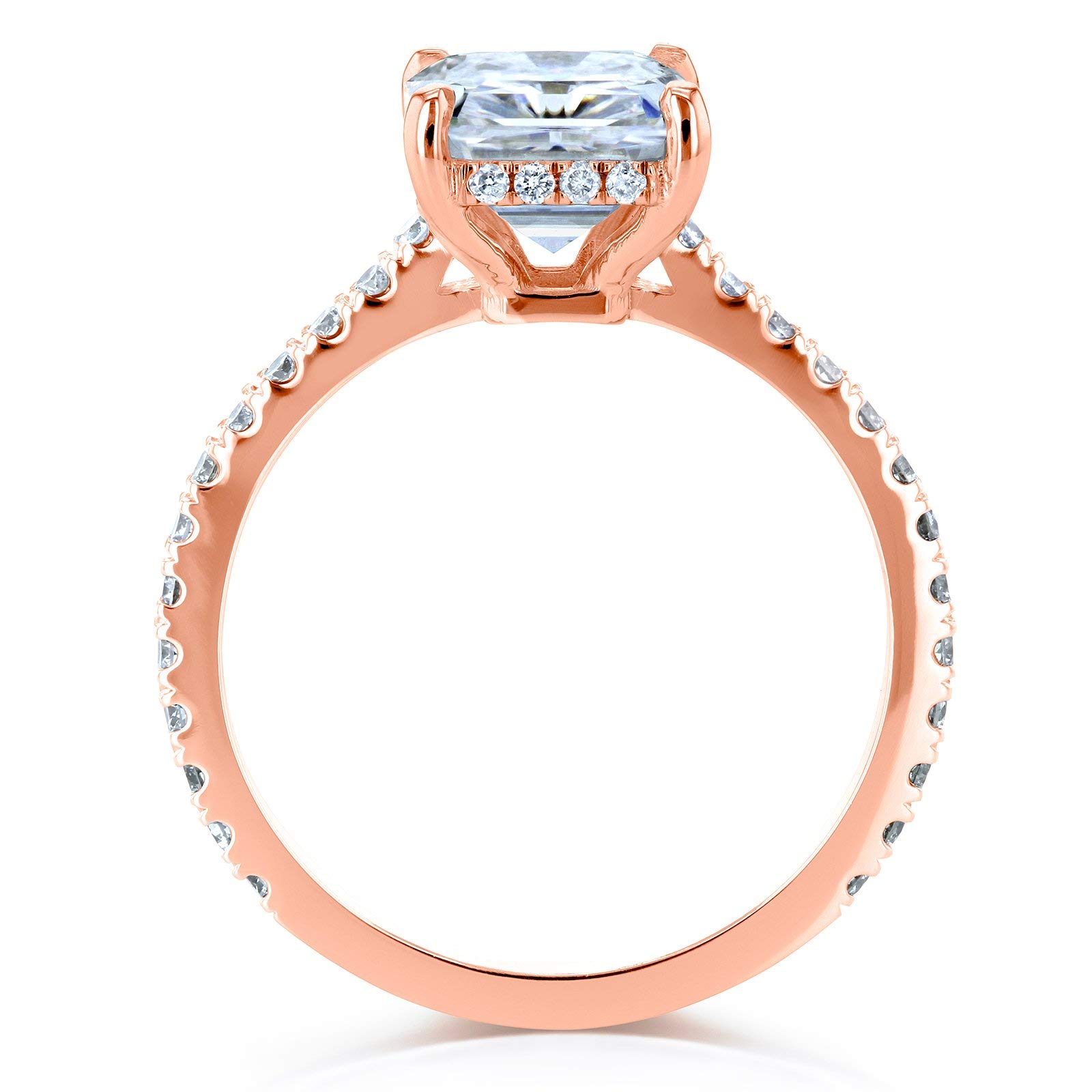 Kobelli Radiant-cut Moissanite Engagement Ring 3 1/10 CTW 14k Rose Gold, 7.5