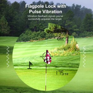 PEAKPULSE Golf Rangefinder 650 Yards Range Finder Golfing Laser Distance Measurement 6X Magnification 0.5 Yard Accuracy Flag Pole Locking Vibration Fast Focus System Tournament Legal